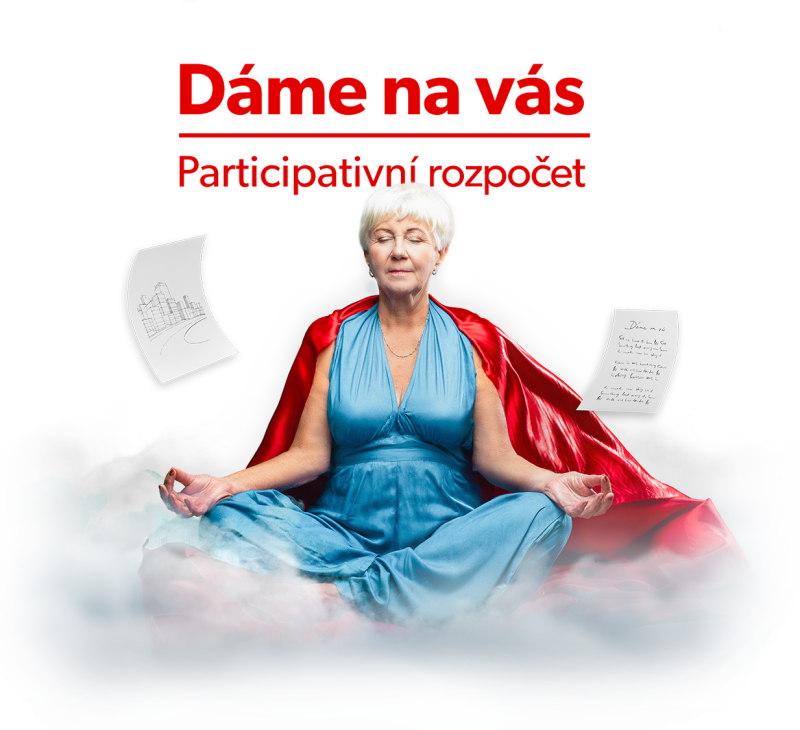 Banner Dáme na vás - hand holding the planet Brno