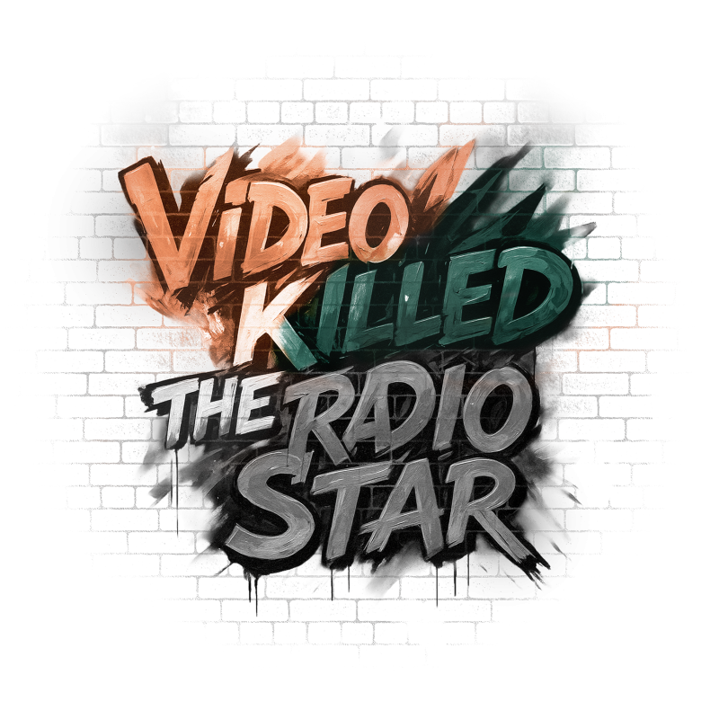 Graffitti sign Video killed the radio star